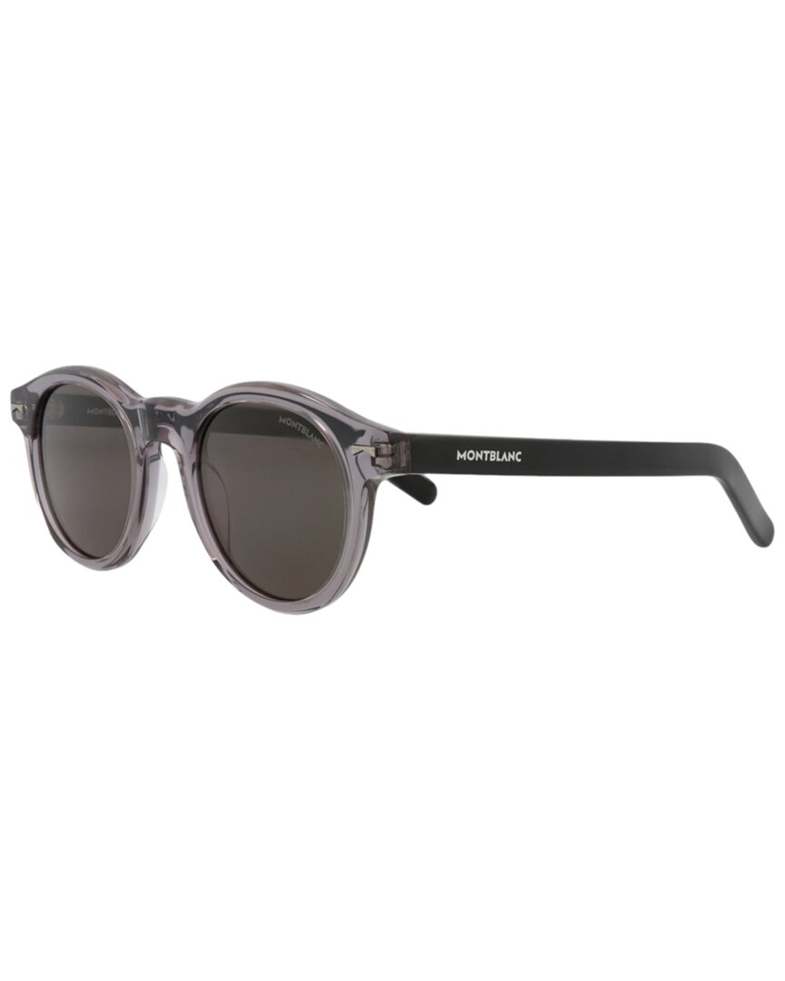 Montblanc Men's Mb0225s 49mm Sunglasses In Gray