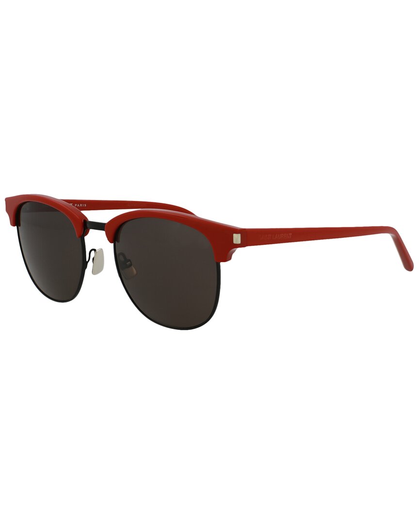 Saint Laurent Men's Sl108 52mm Sunglasses In Red