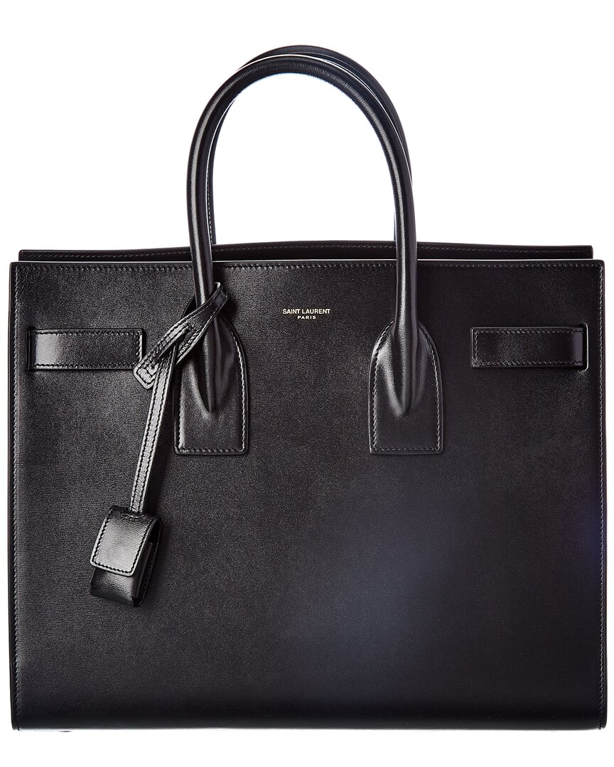 Saint Laurent Sac De Jour Baby Leather Tote In Black