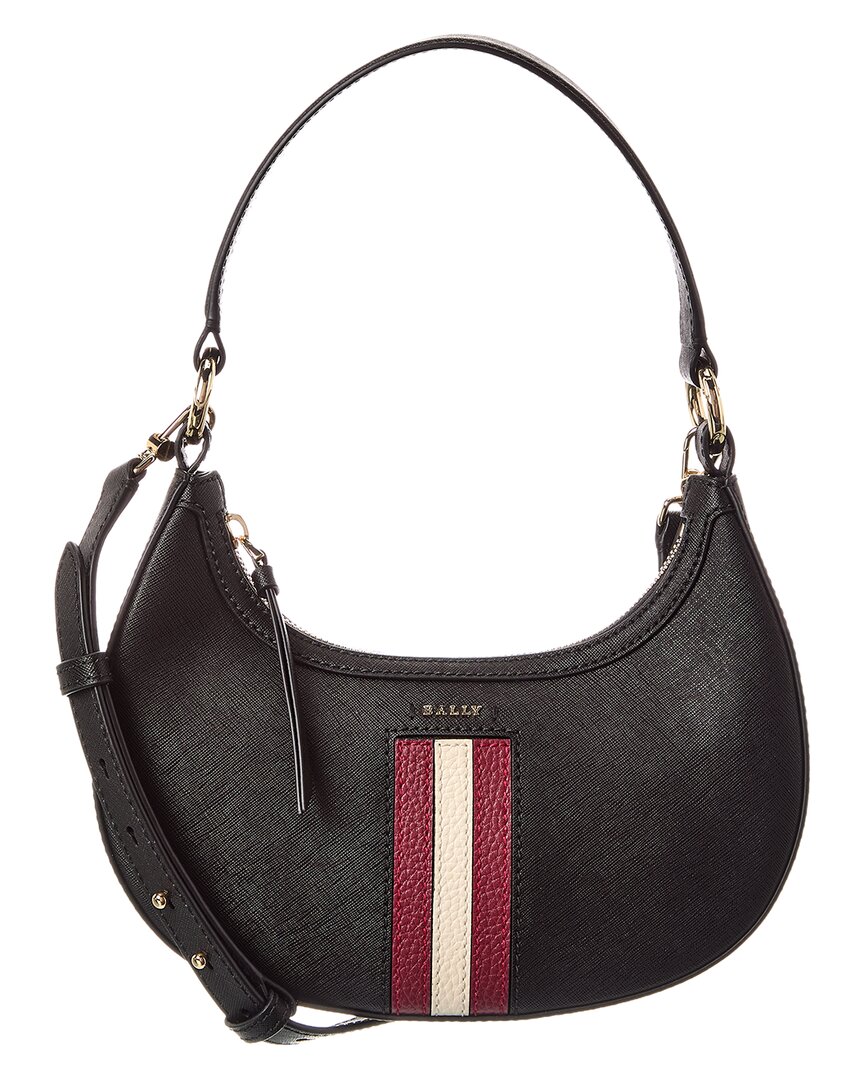 Bally Sawda Leather Hobo Bag In Black