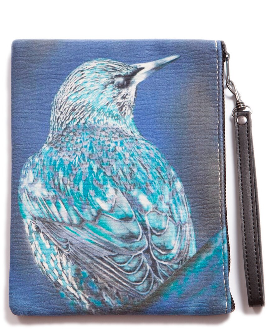 Blue Pacific Hummingbird Canvas Wristlet
