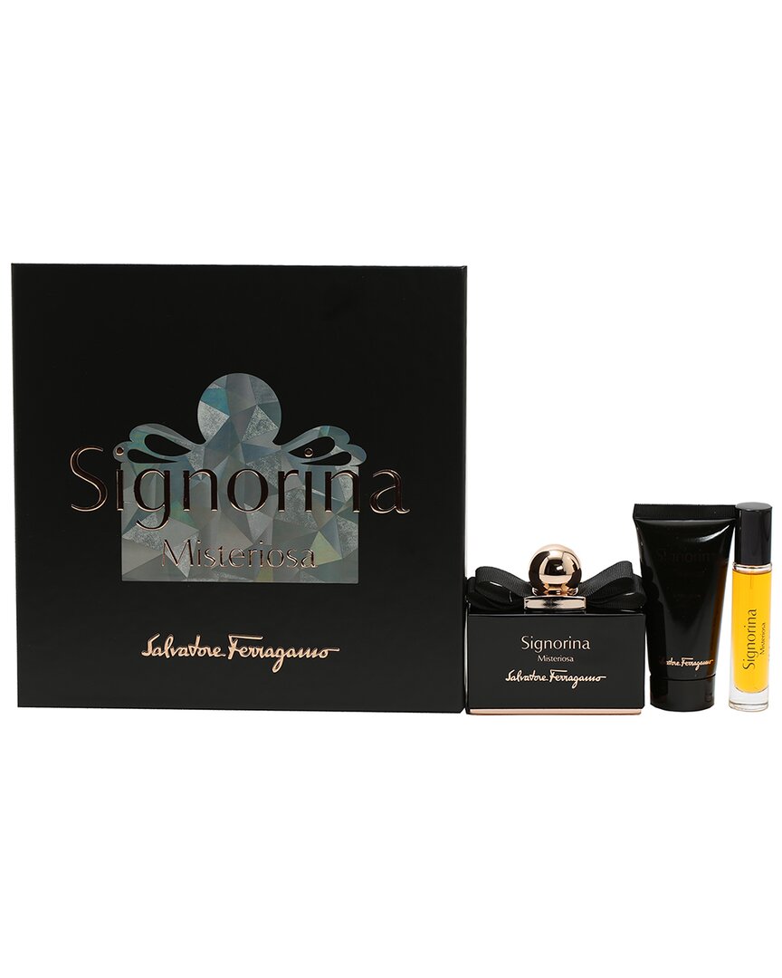 Ferragamo Misteriosa 3pc Set In Black