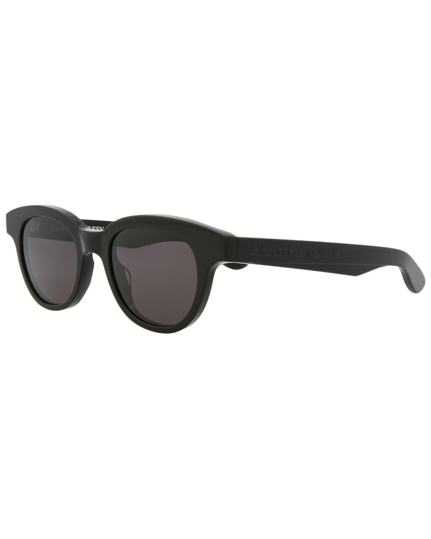 Shop Alexander Mcqueen Unisex Am0383s 145mm Sunglasses In Black