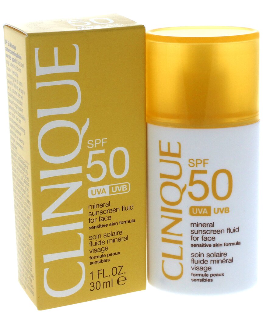 Clinique 1oz Broad Spectrum Spf 50 Mineral Sunscreen Fluid For Face In White