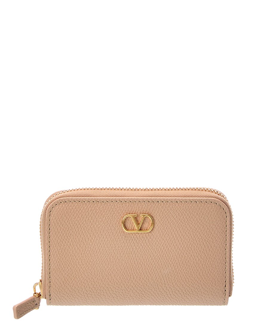 Valentino Garavani Valentino Vlogo Signature Leather Small Wallet