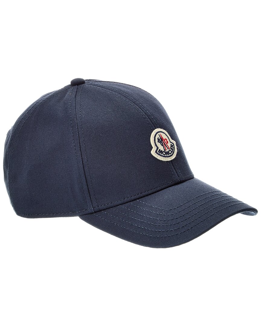 Moncler Logo Baseball Cap In Blue