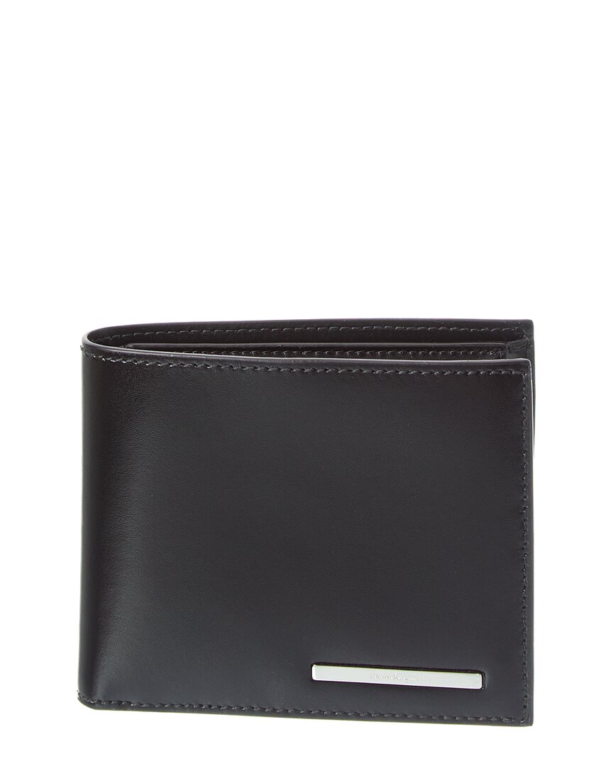 Ferragamo Leather Bifold Wallet In Black
