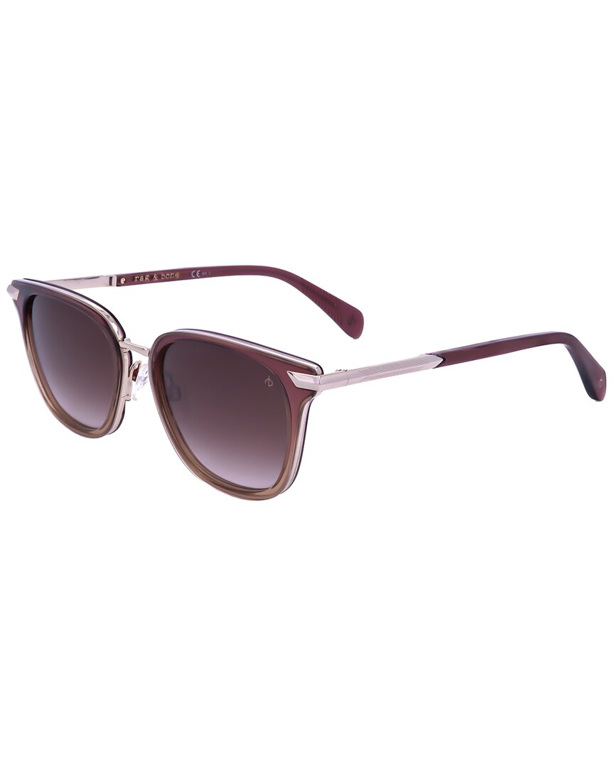 Rag & Bone Women's Rnb6000 52mm Sunglasses In Gold