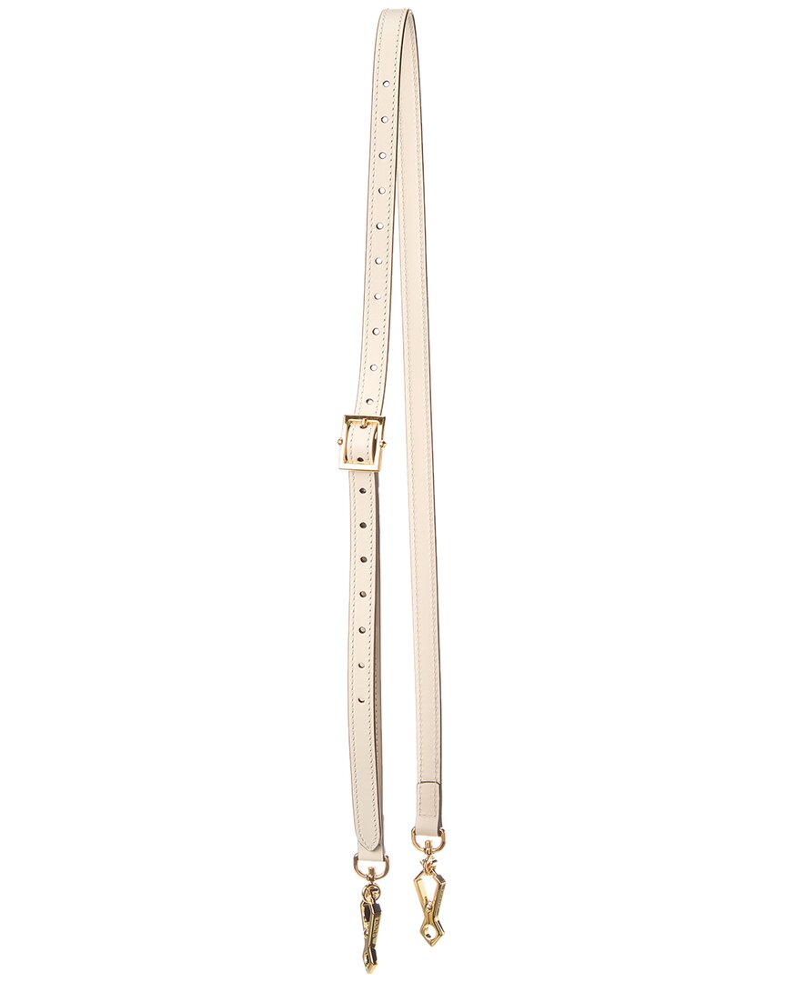 Shop Gucci Sylvie Leather Shoulder Strap In White