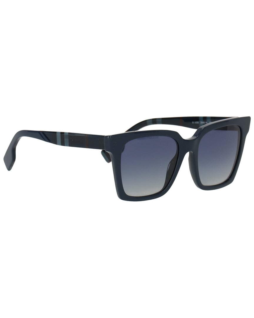 Burberry Maple Blue Gradient Square Ladies Sunglasses Be4335 39884l 53 In Blue