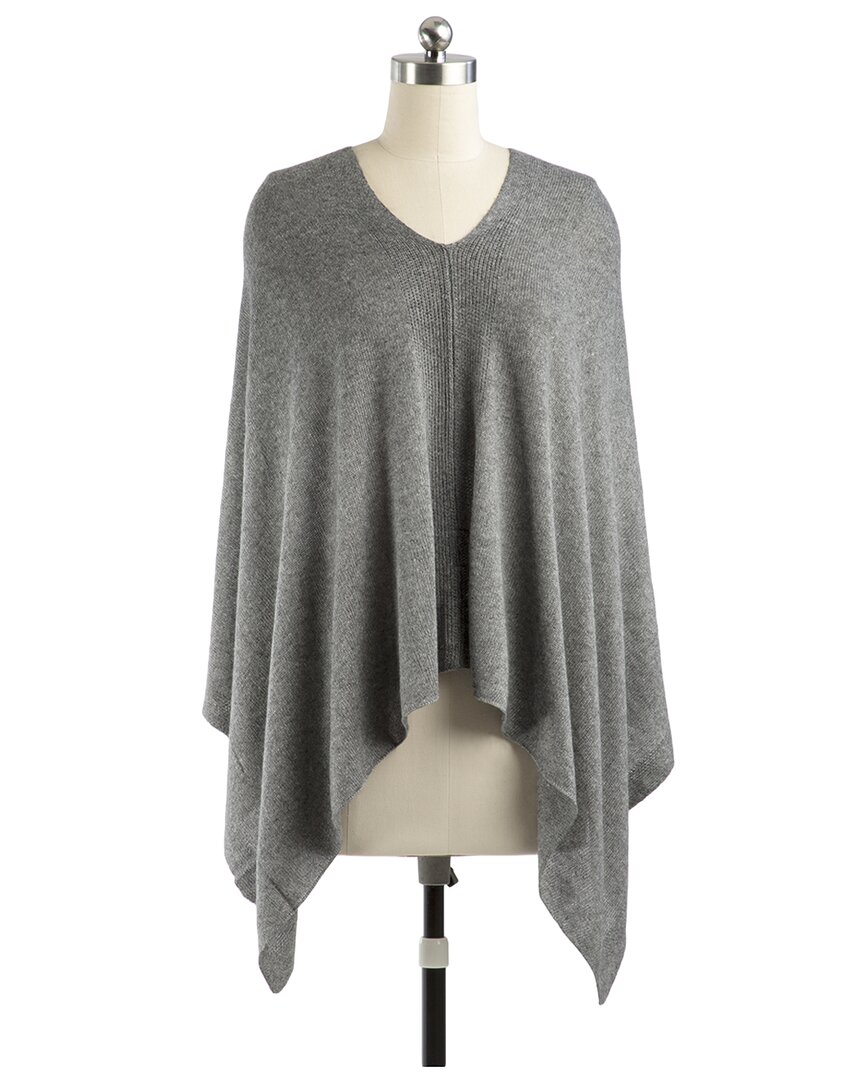 Saachi Cashmere Blend Heart Silk & Cashmere-blend Poncho In Grey | ModeSens