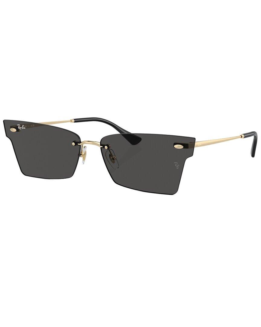 Ray Ban Xime Bio-based Sunglasses Light Gold Frame Grey Lenses 64-15 In Gold