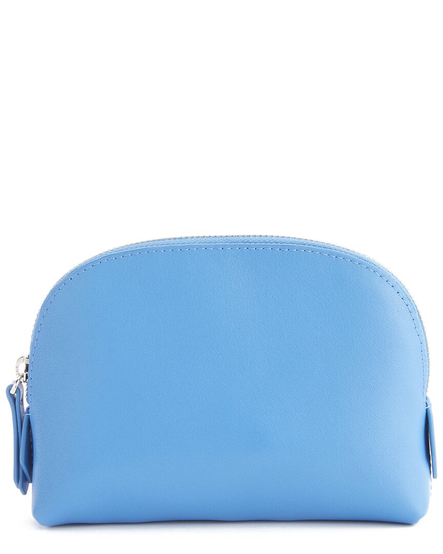 Royce New York Compact Leather Cosmetic Bag