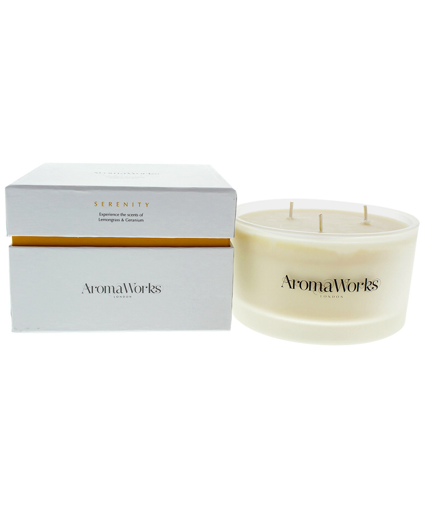 Shop Aromaworks Serenity Large 14.1oz 3-wick Candle In White