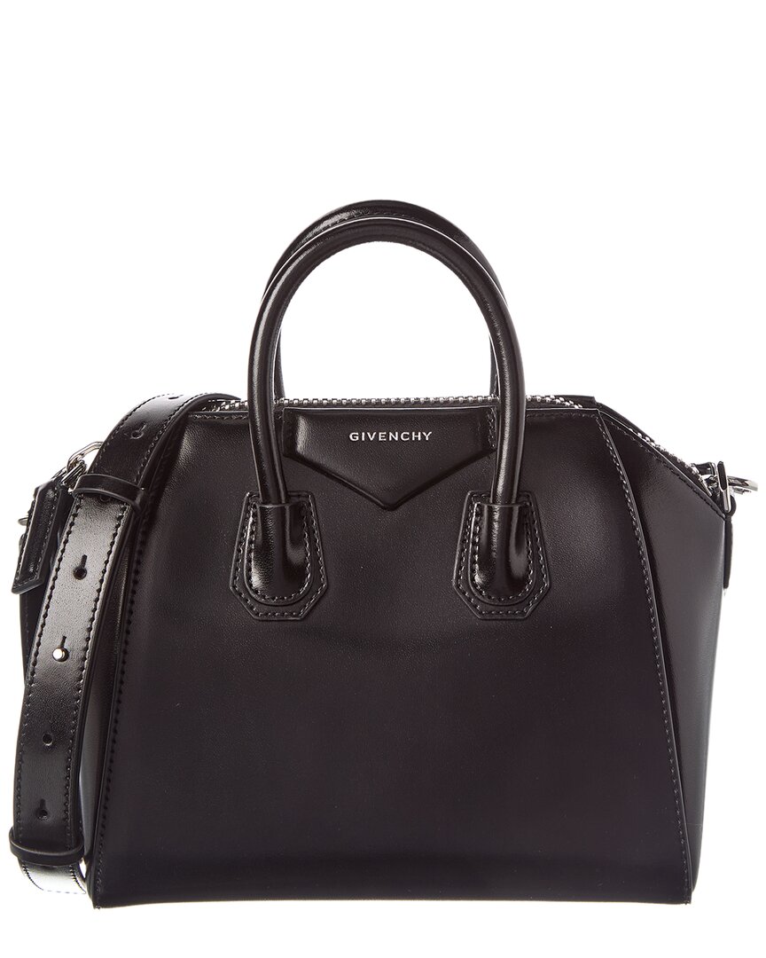 Givenchy Antigona Mini Leather Satchel In Black