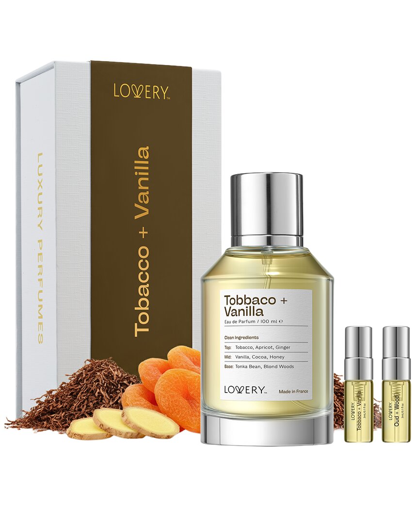Lovery Unisex 3.58oz Plus Tobacco + Vanilla Edp 3pc Gift Set