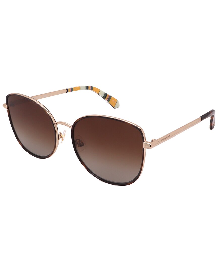 Shop Kate Spade New York Women's Maryam/g/s 56mm Sunglasses In Gold