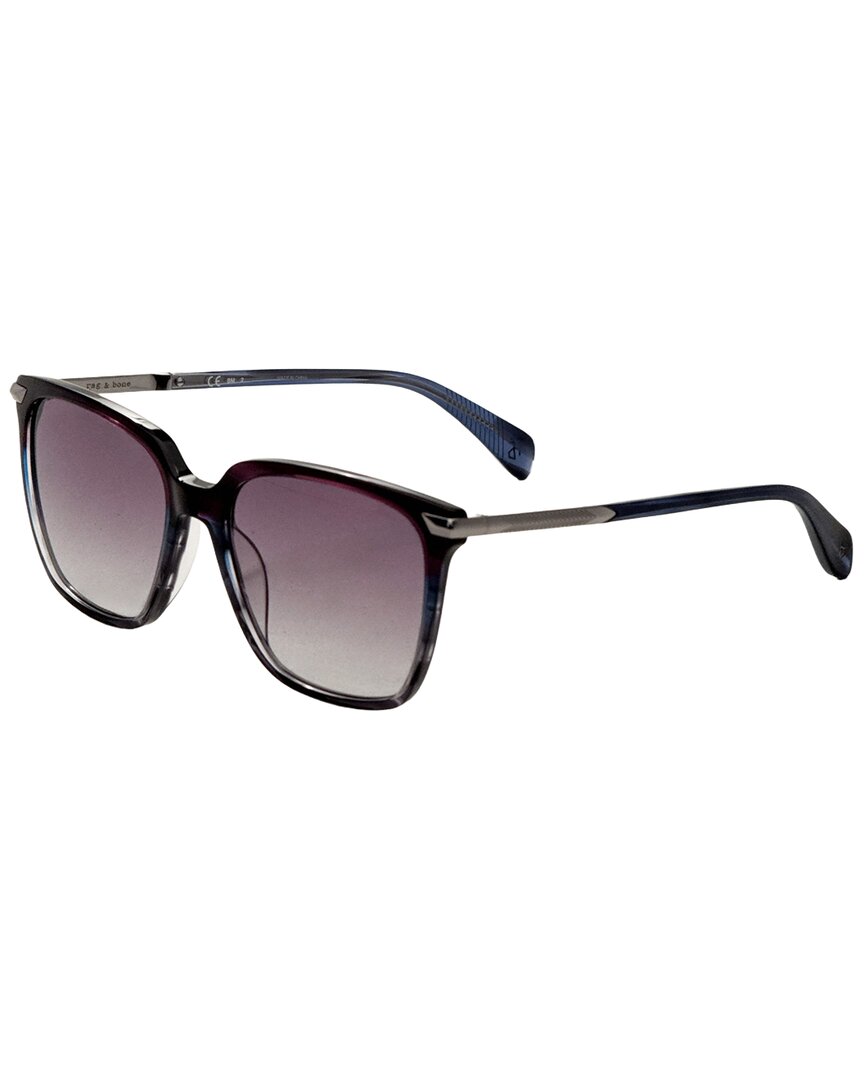 Rag & Bone Women's Rnb1066 55mm Sunglasses In Blue
