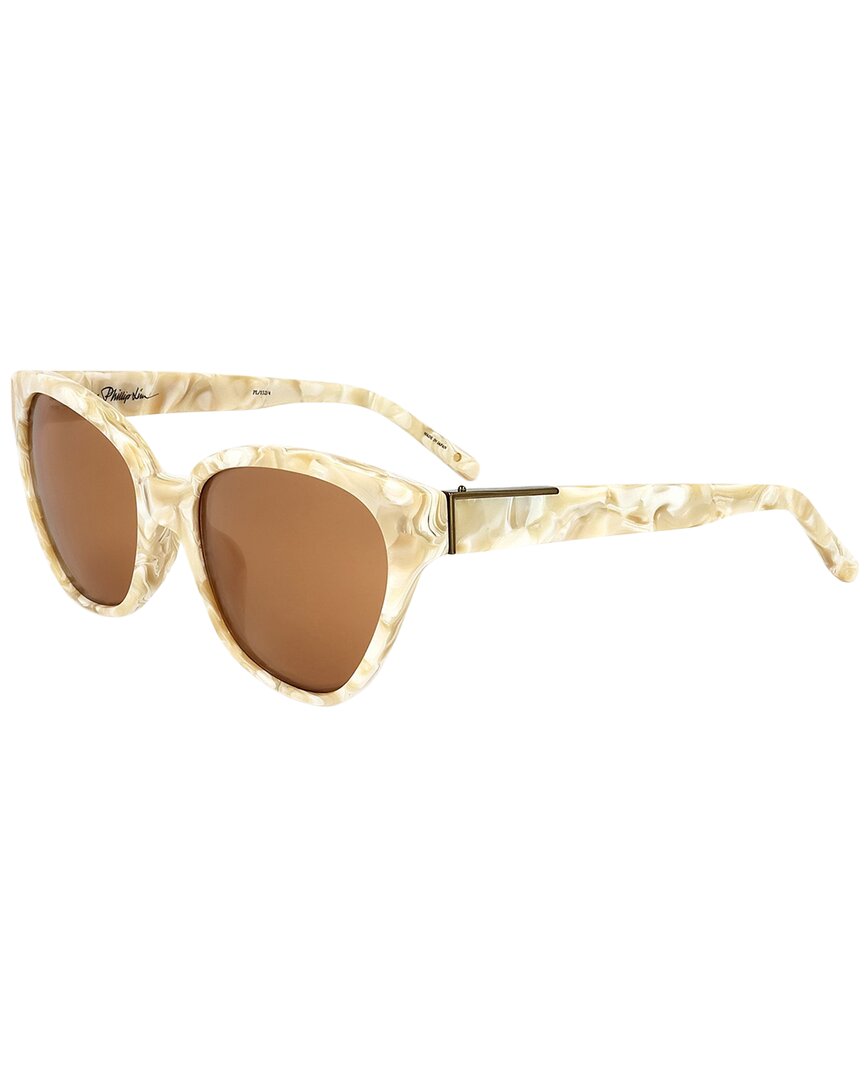 3.1 Phillip Lim Phillip Lim By Linda Farrow Women's Pl152 57mm Sunglasses In Brown