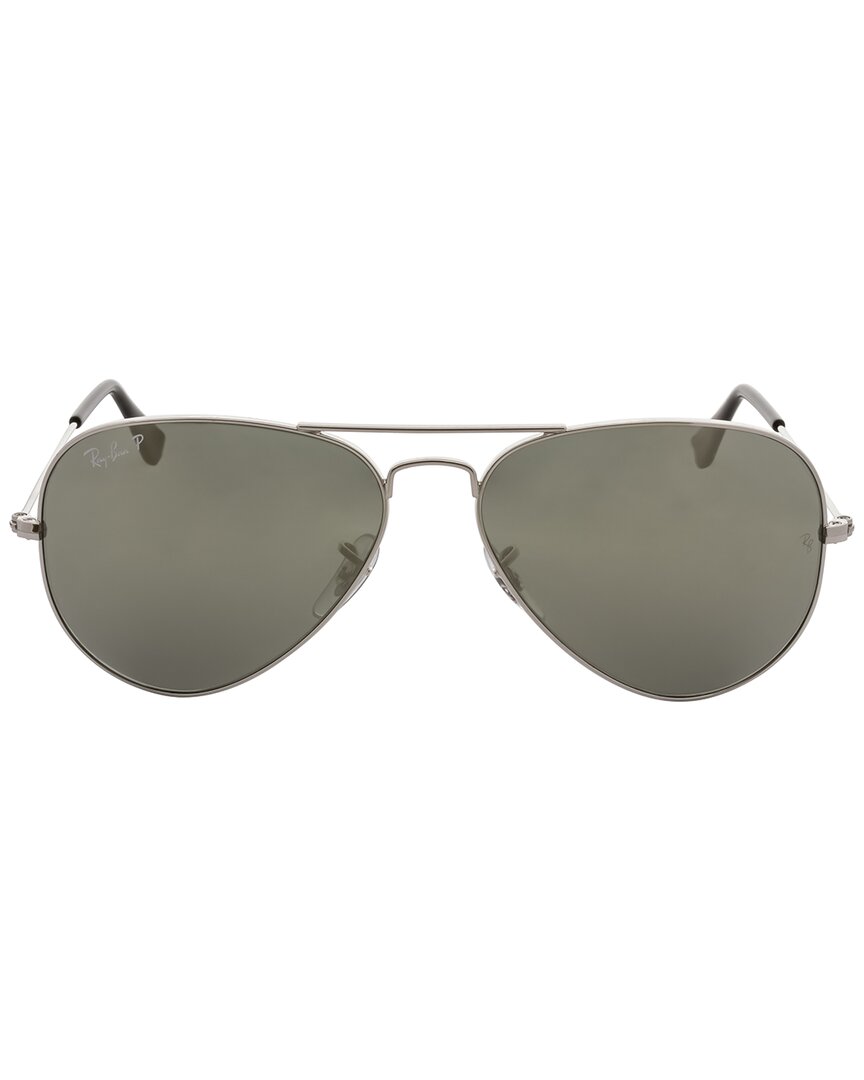 ray-ban unisex aviator rb3025 58mm polarized sunglasses