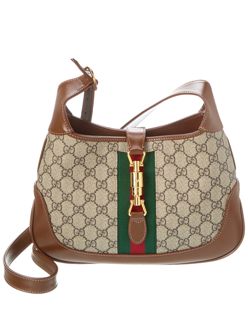 Gucci Jackie 1961 Small GG Supreme Canvas & Leather Hobo Bag