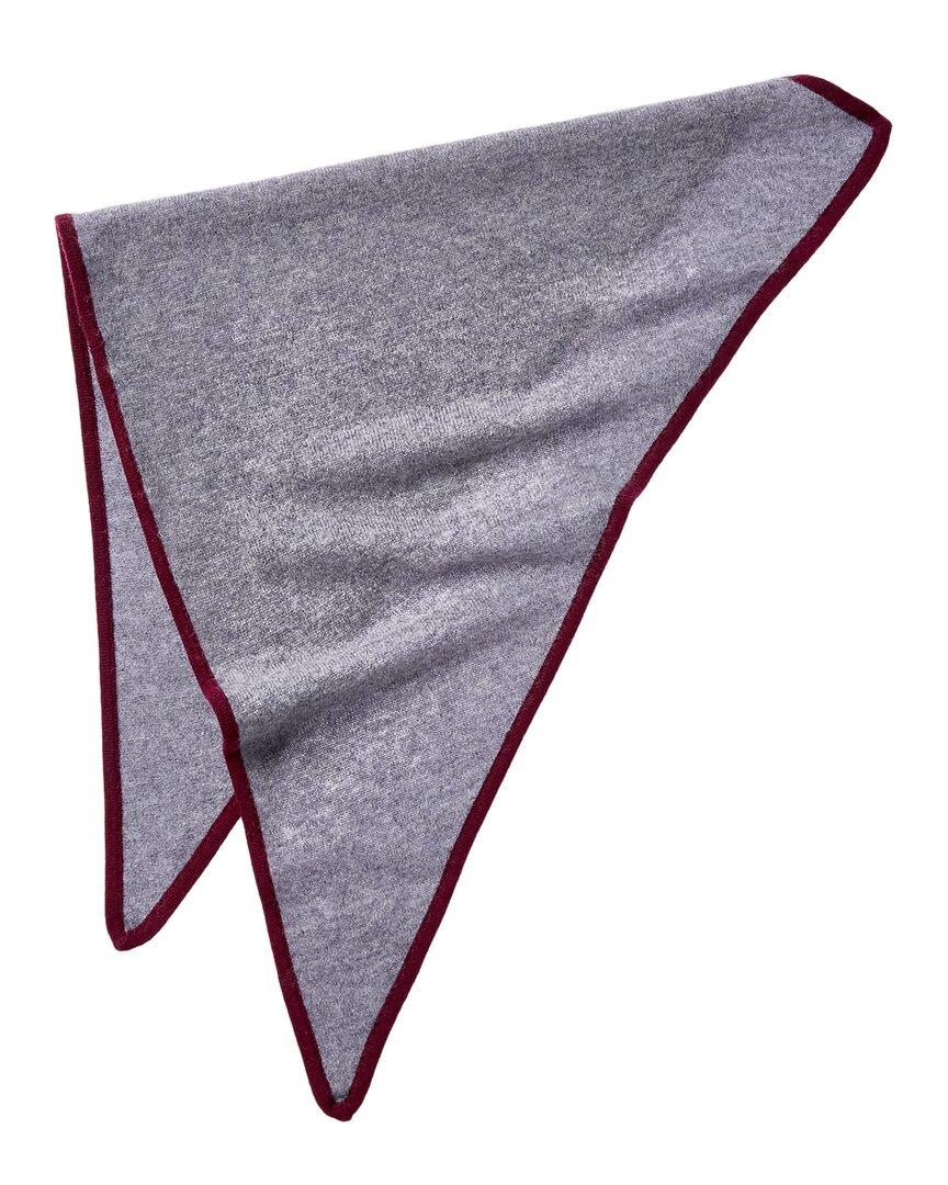Phenix Knit Triangle Cashmere Scarf In Grey