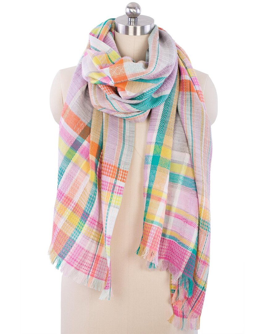 Saachi Happy Plaid Wool-blend Scarf