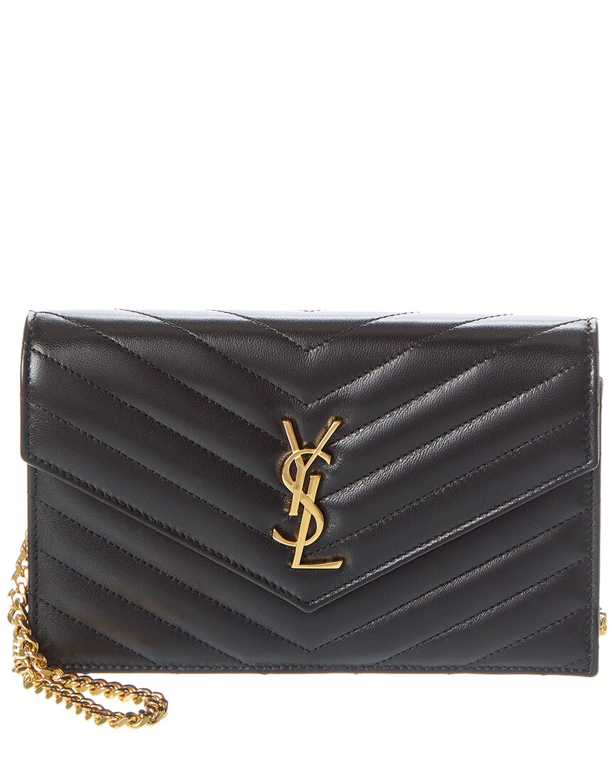 Saint Laurent Cassandre Matelasse Leather Shoulder Bag In Black