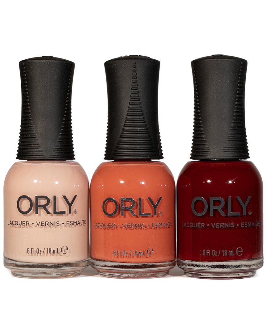 Orly 3pc Nail Polish Set: Snuggle Up, In The Conservatory, Persistent Memory