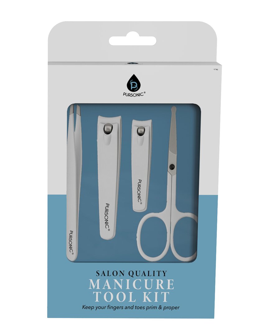 Pursonic Women's Salon Quality Manicure Tool Kit White