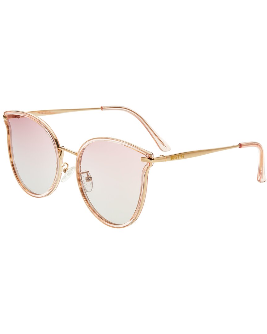 Bertha Ladies Gold Tone Cat Eye Sunglasses Brsbr056c4 In Gold