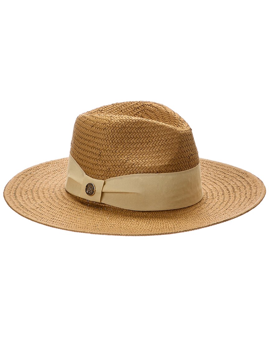 Bruno Magli Straw Ribbon Fedora