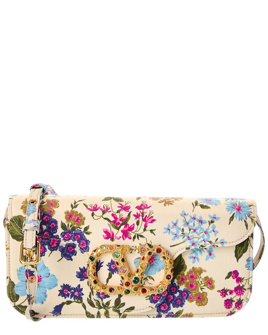 Valentino Garavani Valentino Vlogo Leather Clutch