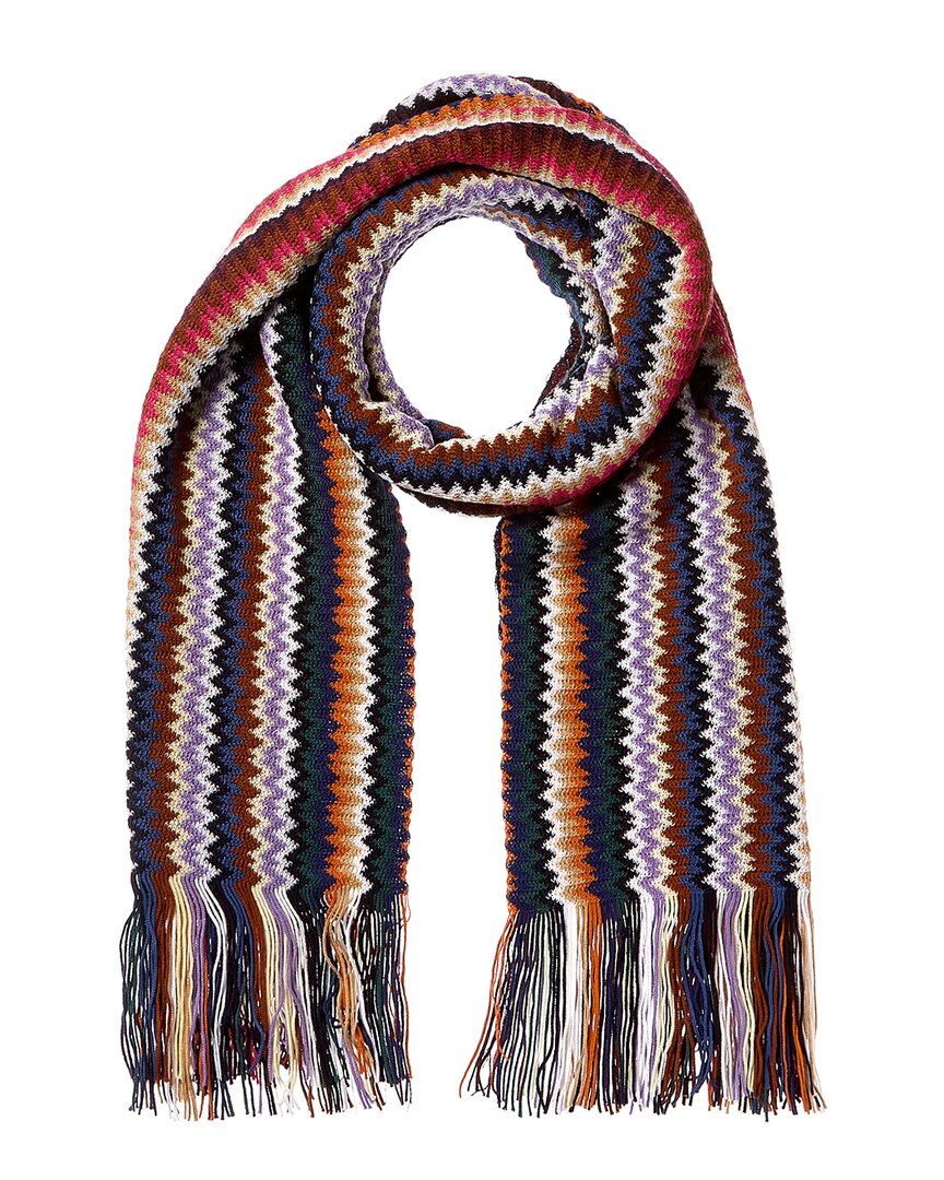 Missoni Wool-blend Scarf In Red
