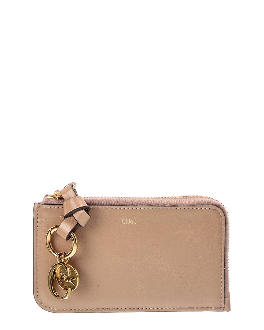 Chloé Leather Small Pouch In Pink