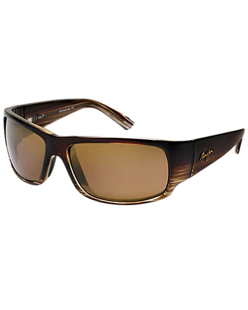 Maui Jim Unisex H266 64mm Polarized Sunglasses In Brown