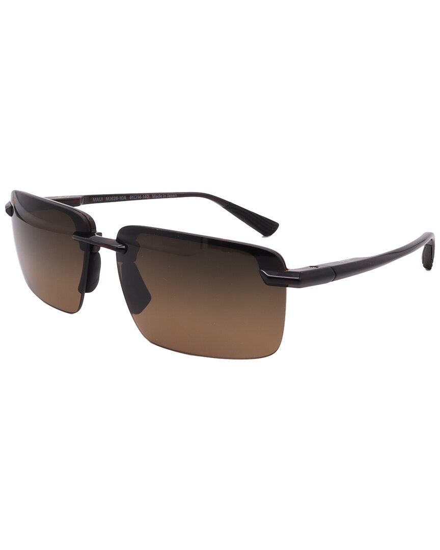 Maui Jim Unisex Hs626 61mm Polarized Sunglasses In Brown