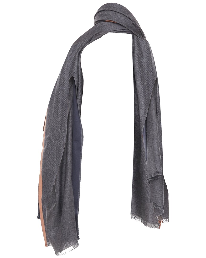 LOROPIANA 발라트 캐시미어 실크 프린지 스카프