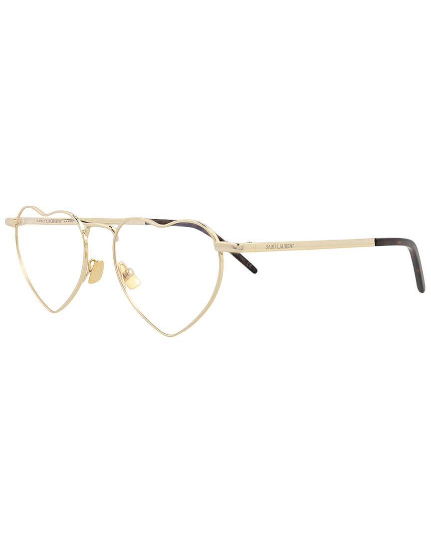 Saint Laurent Women's Sl301loulo 52mm Optical Frames In Gold