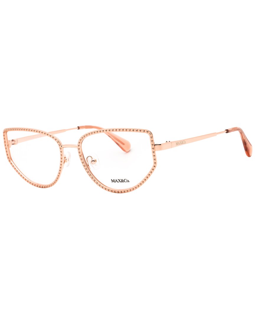 Max & Co By Maxmara Max & Co By Max Mara Women's Mo5122 55mm Optical Frames In Gold