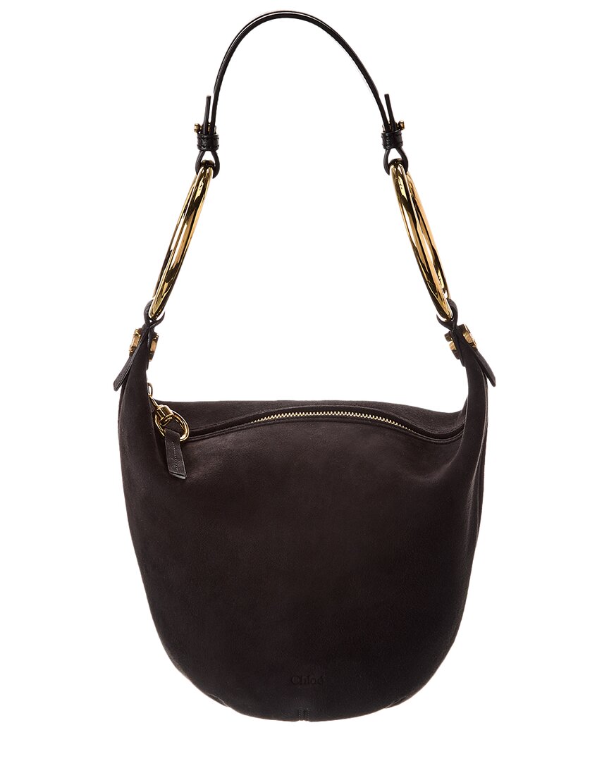 Chlo Bracelet Small Suede & Leather Hobo Bag
