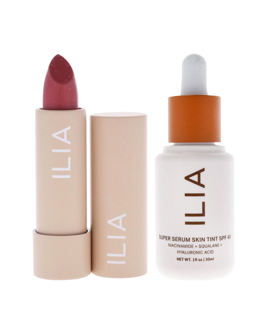 Ilia Beauty Color Block High Impact Lipstick - Wild Rose & Super Serum Skin Tint Foundation Spf 40 -