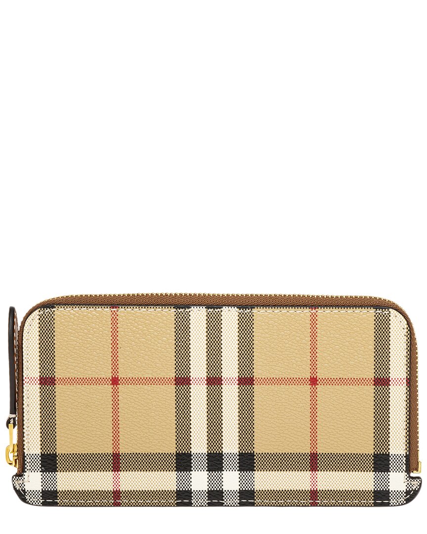 Burberry Vintage Check E-canvas & Leather Coin Purse