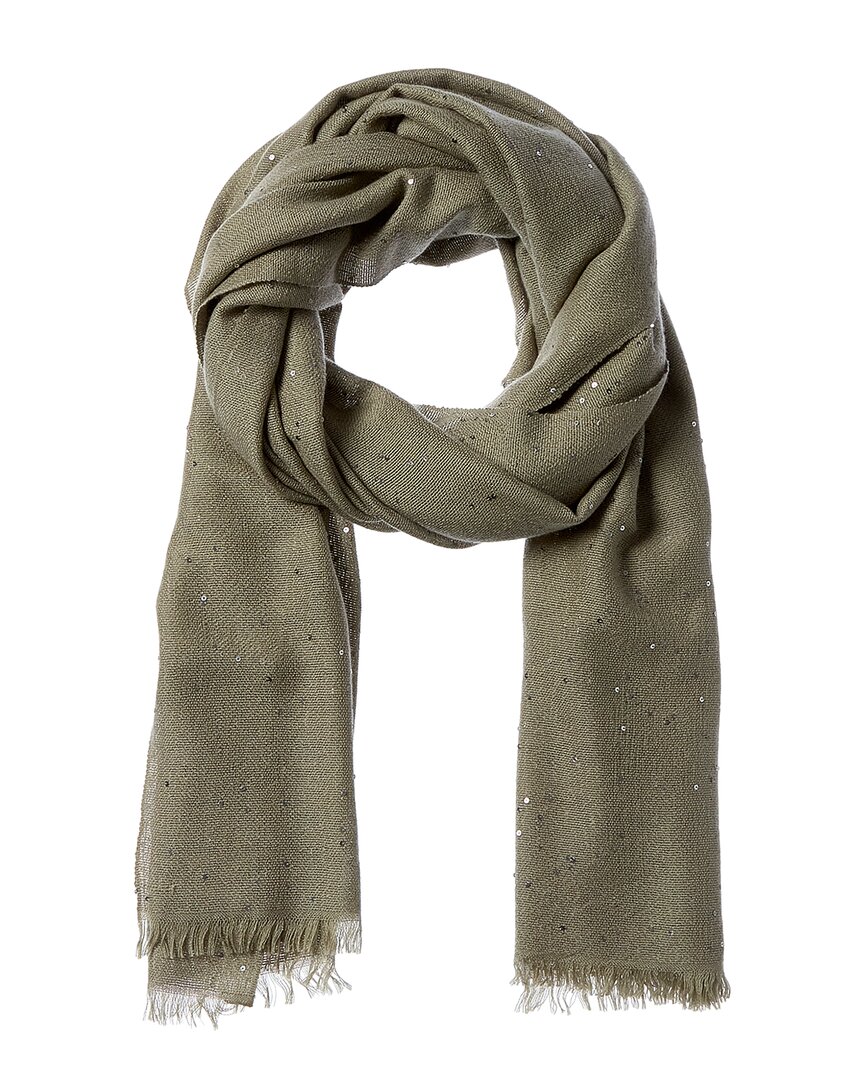Brunello Cucinelli Sequin-detailed Wool & Cashmere-blend Scarf