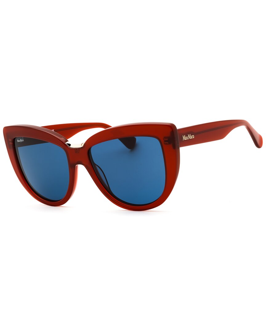 Max Mara Full Frame Sunglasses In Burgundy