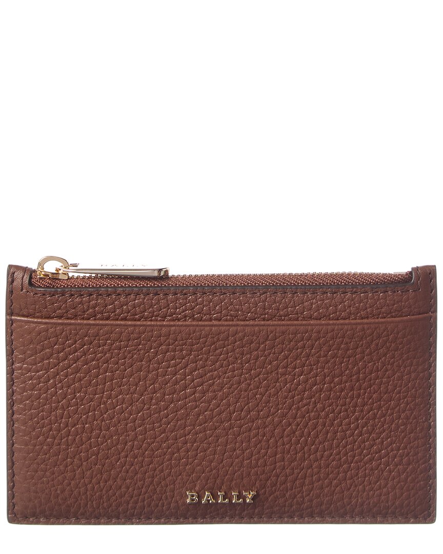 Bally Zandhy Leather Card Case In Brown