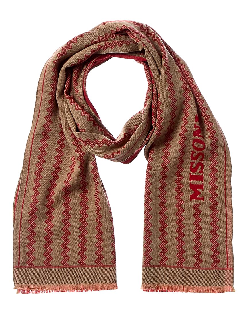 Missoni Wool Scarf In Red