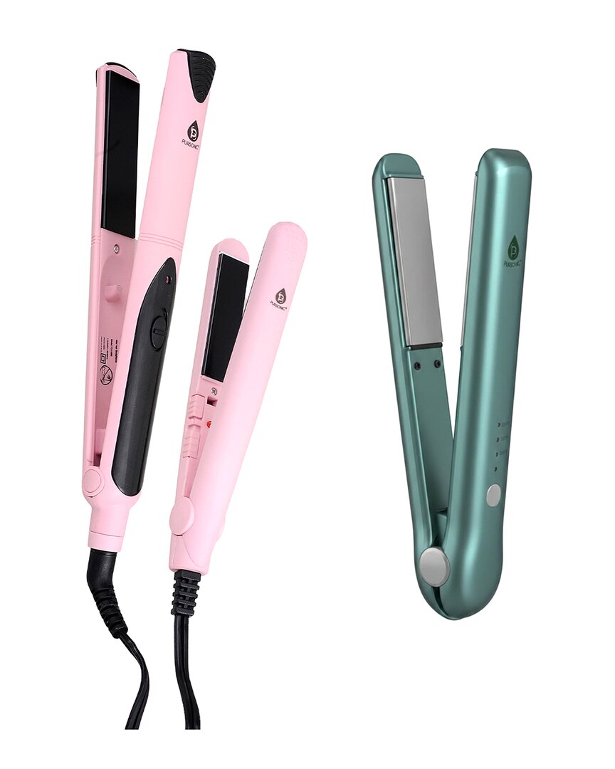 Pursonic Women's Complete Set: Usb Rechargeable & Flat Iron Duo