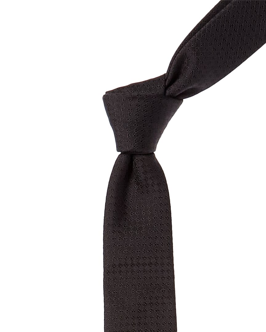 Shop Givenchy Black Micro Design Silk Tie