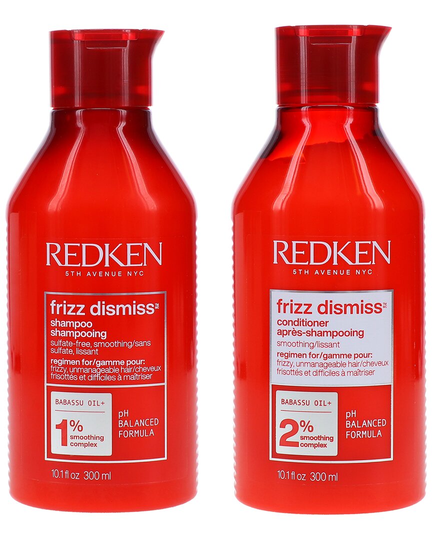 Redken Unisex 10oz Frizz Dismiss Sulfate Free Shampoo & Frizz Conditioner In White